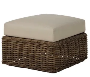 Sarasota Outdoor Wicker Ottoman - Raffia