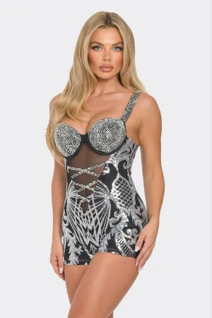 Sequin Bling Romper (C56)