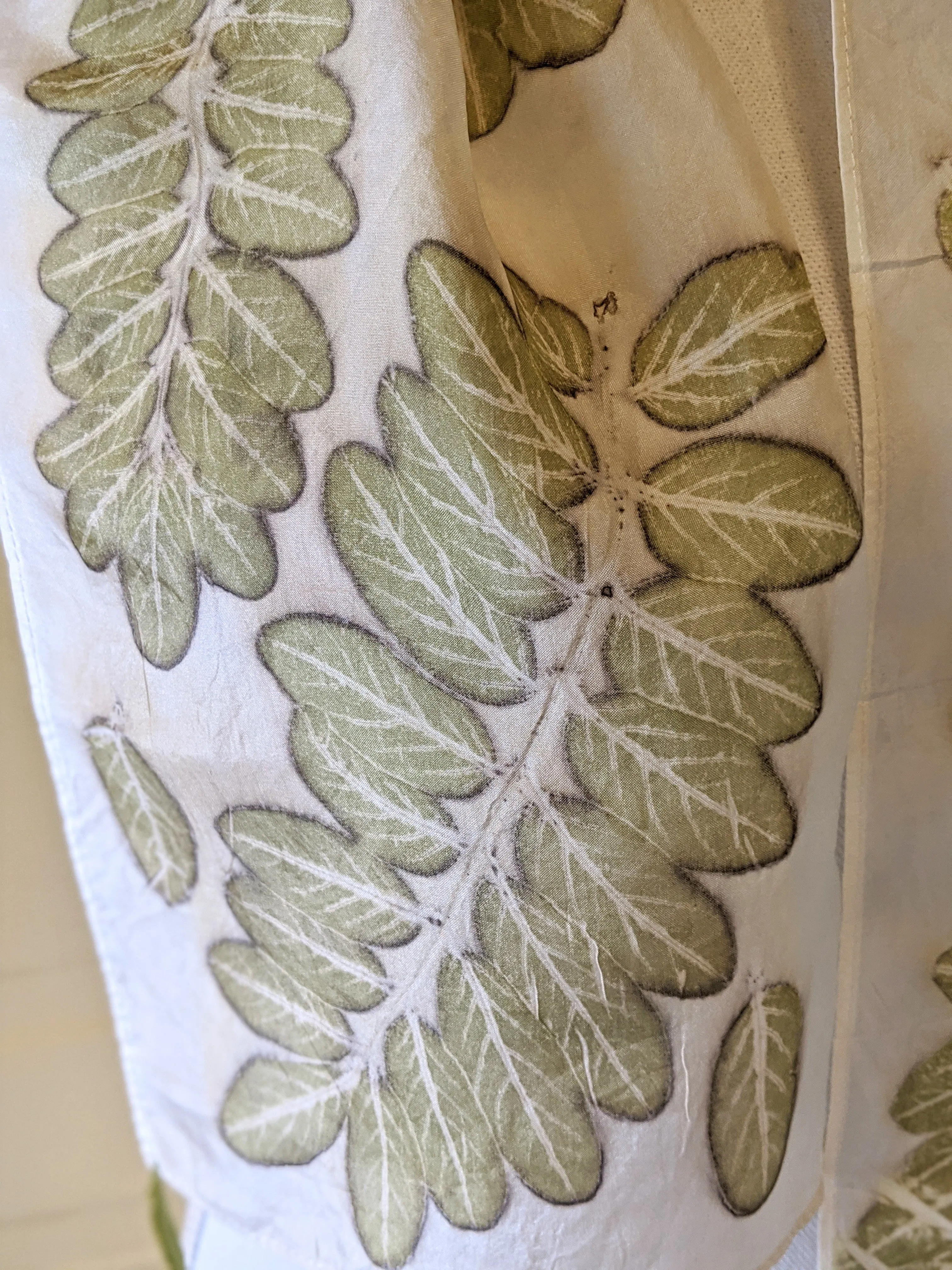 Silk Habotai Eco-Printed Scarf