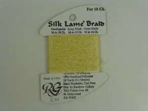 Silk Lame Braid SL104 Soft Yellow