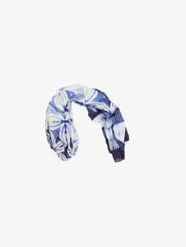 Silk Shibori Constellation blue