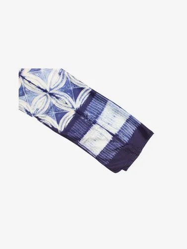 Silk Shibori Constellation blue