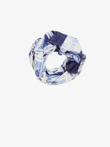 Silk Shibori Constellation blue
