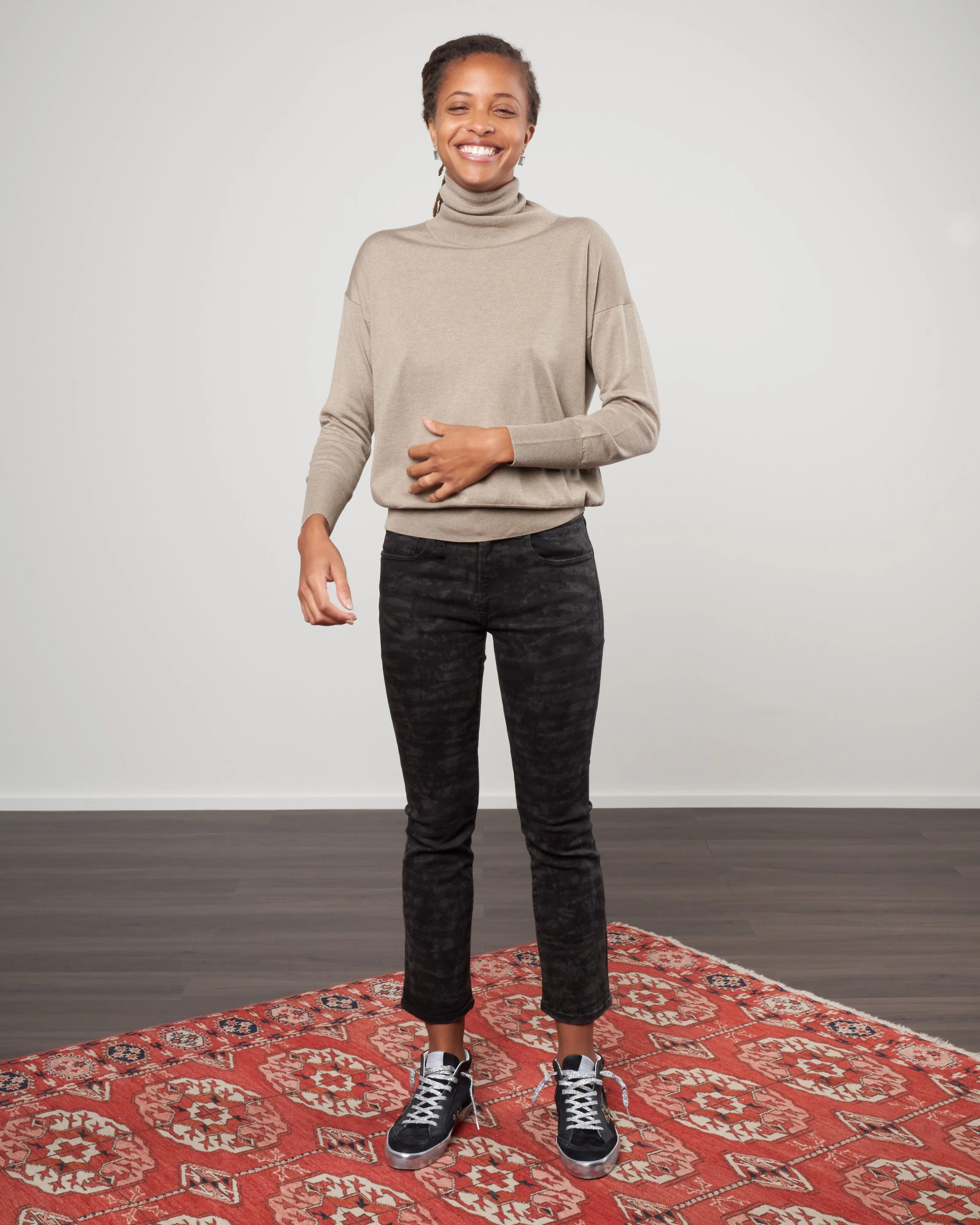 silk/cashmere turtleneck - mocha