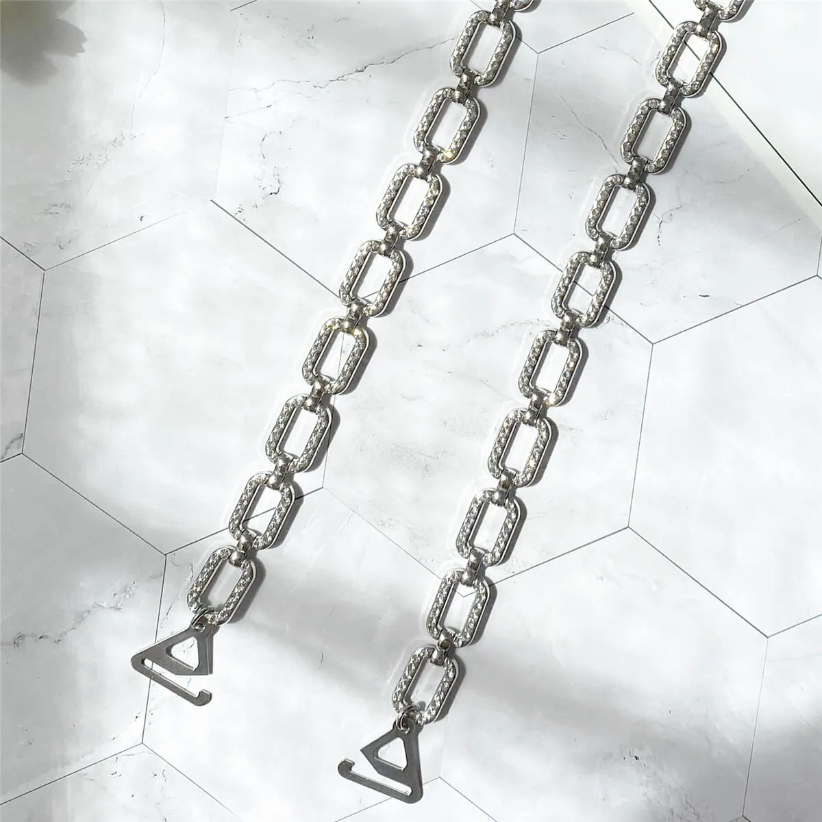 Silver Rhinestone Jewelry Bra Straps