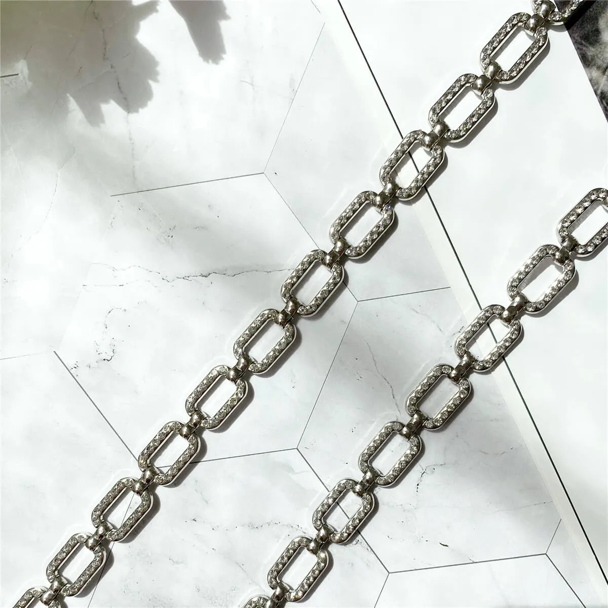 Silver Rhinestone Jewelry Bra Straps