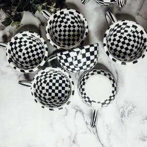 Small BW Checkered Mug