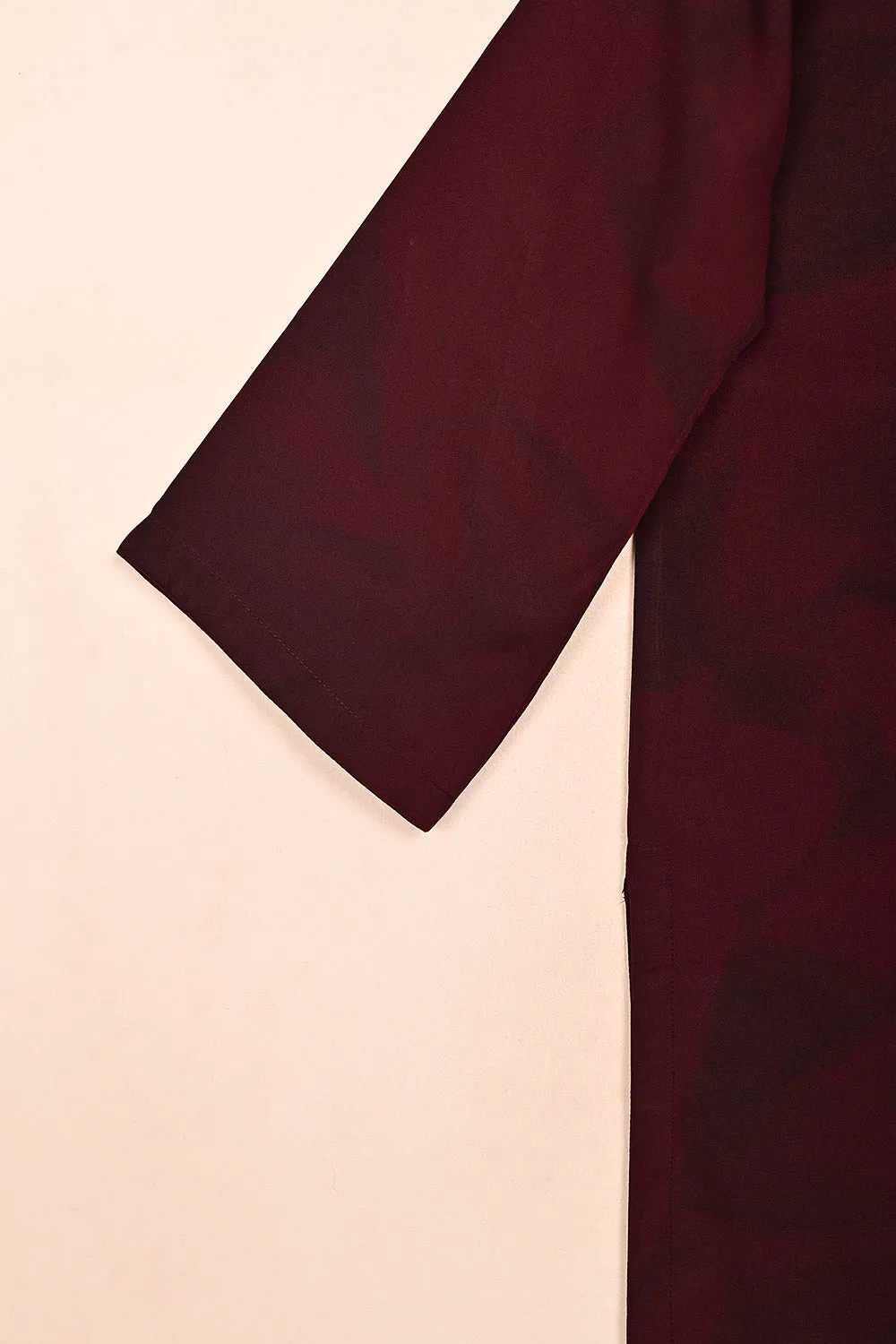 STP-206A-Maroon - 2Pc Ready to Wear Spray Contoured Co-Ord Set