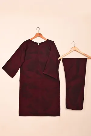 STP-206A-Maroon - 2Pc Ready to Wear Spray Contoured Co-Ord Set