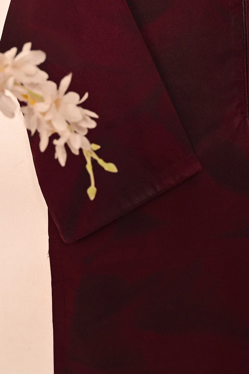 STP-206A-Maroon - 2Pc Ready to Wear Spray Contoured Co-Ord Set