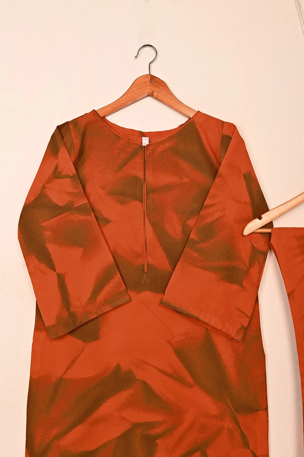 STP-206F-Orange - 2Pc Ready to Wear Spray Contoured Co-Ord Set