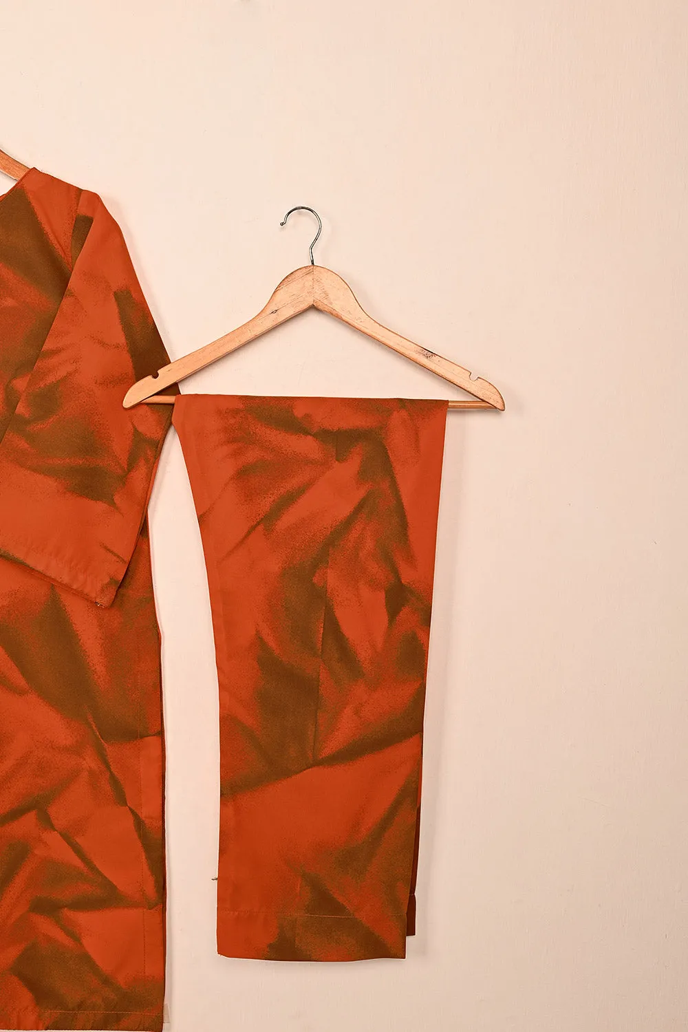 STP-206F-Orange - 2Pc Ready to Wear Spray Contoured Co-Ord Set