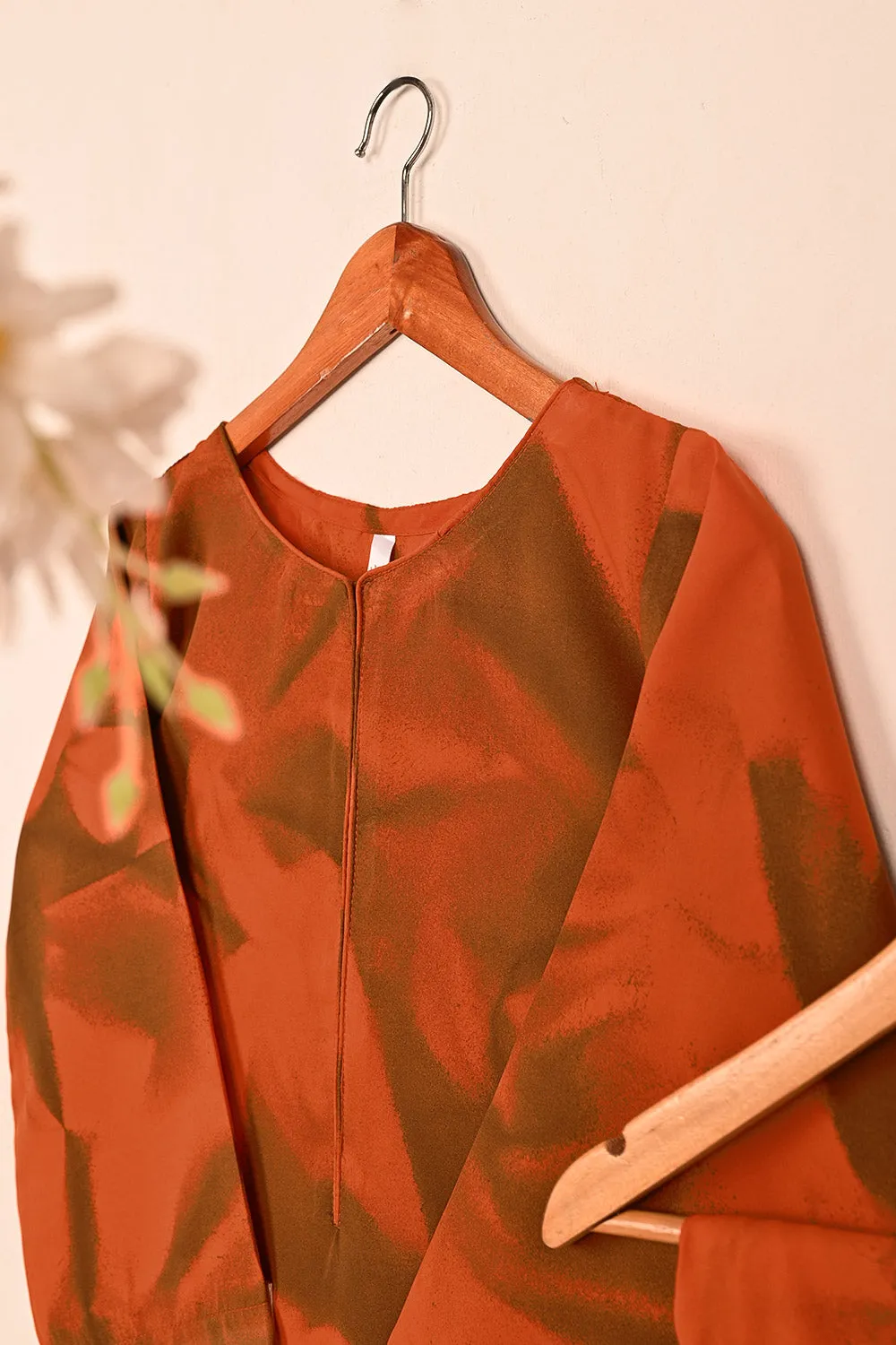 STP-206F-Orange - 2Pc Ready to Wear Spray Contoured Co-Ord Set