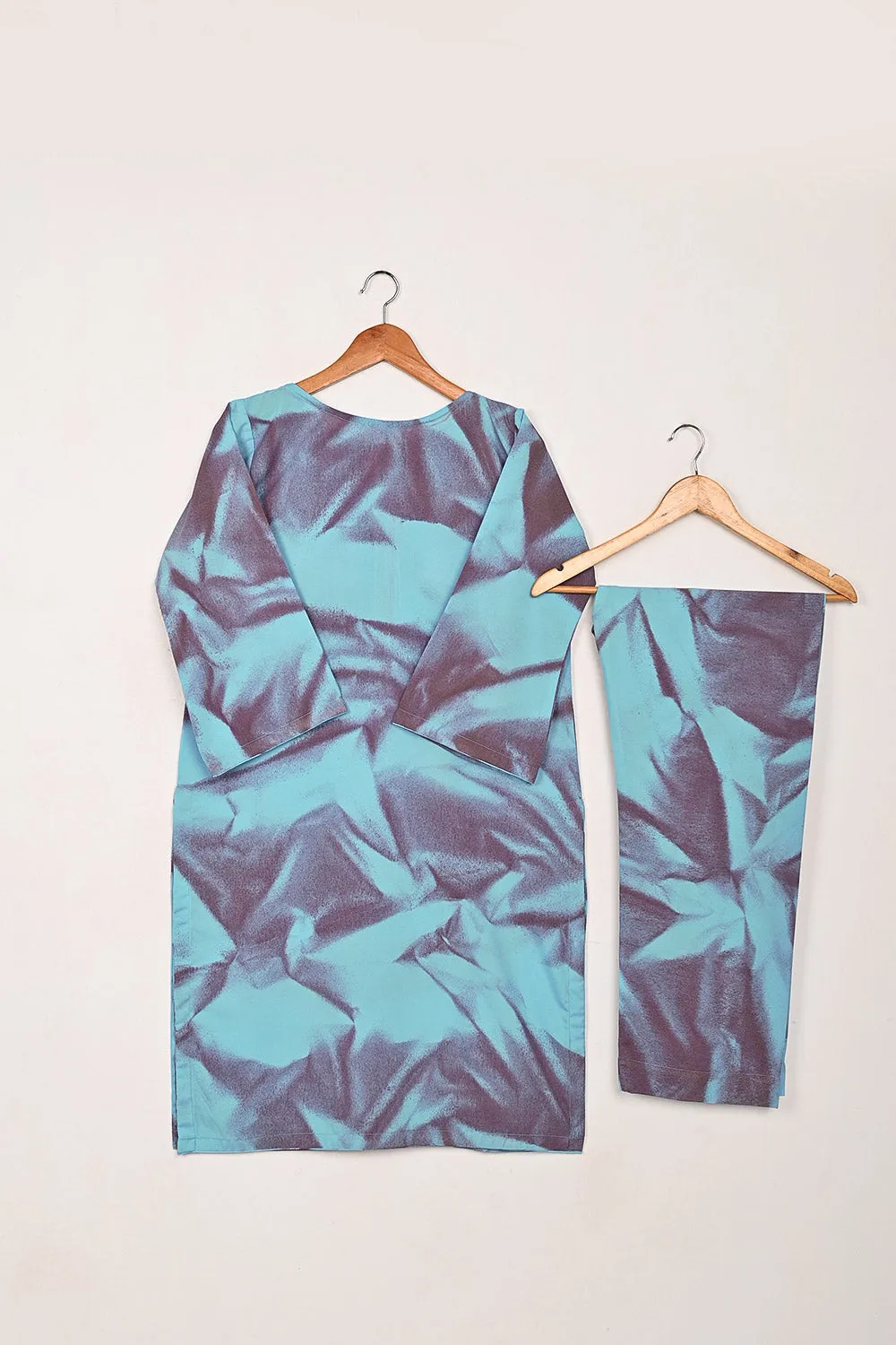 STP-206H-Sky Blue - 2Pc Ready to Wear Spray Contoured Co-Ord Set