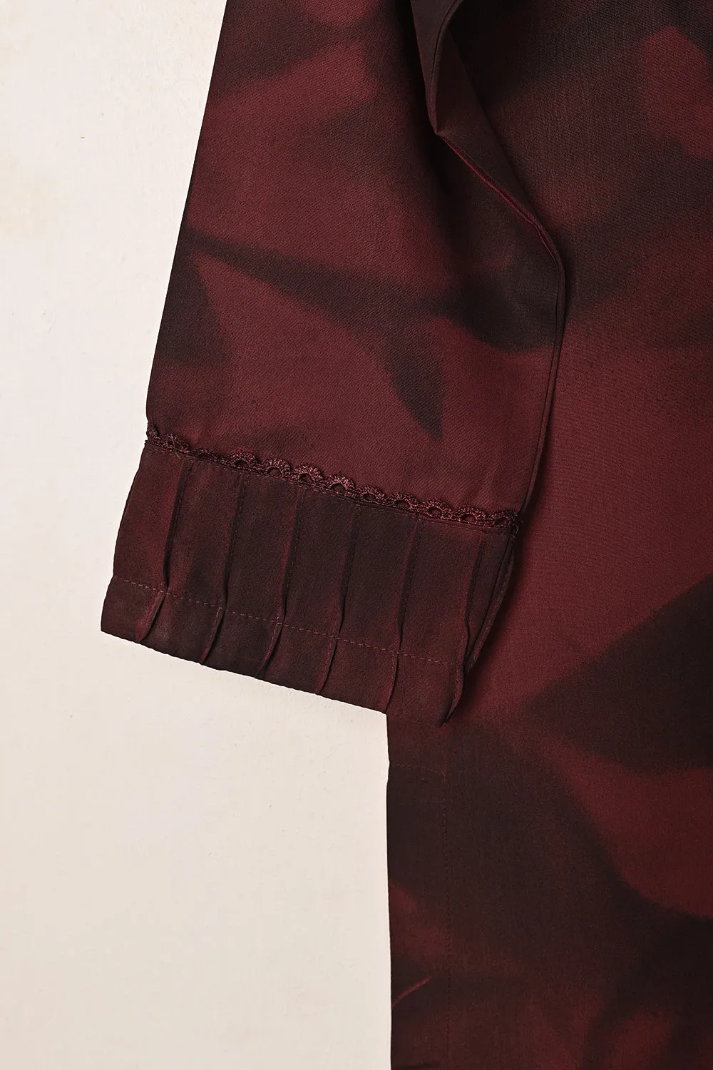 STP-292A-Maroon - 2Pc Ready to Wear Spray Contoured Co-Ord Set