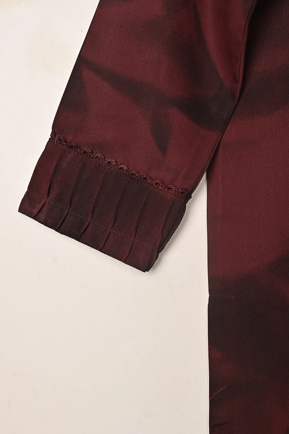 STP-292A-Maroon - 2Pc Ready to Wear Spray Contoured Co-Ord Set