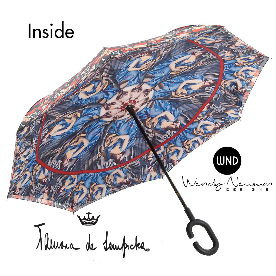 Tamara de Lempicka Boucard/Musician Reverse Umbrella