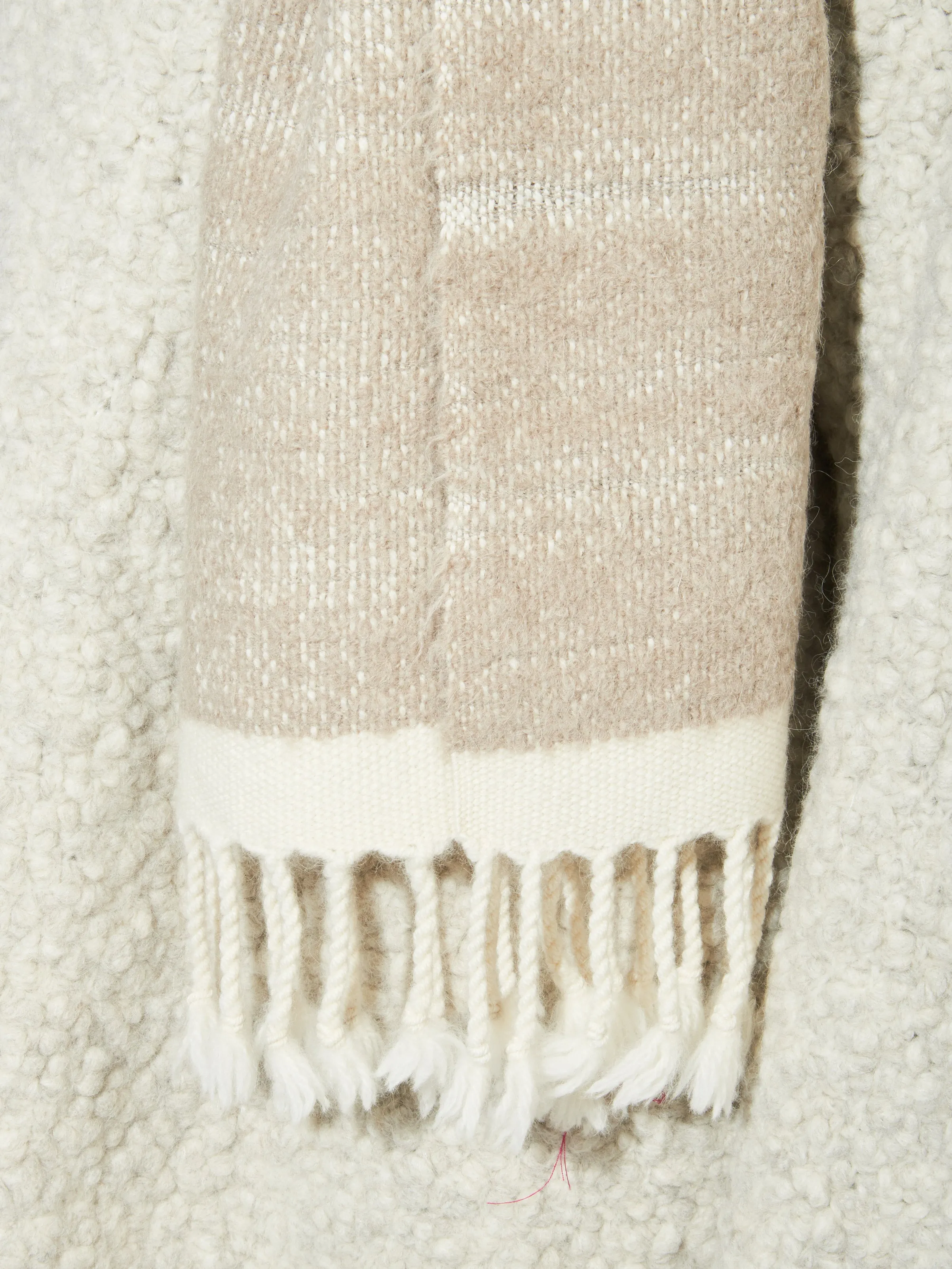 Taupe Handwoven Threadbare Scarf