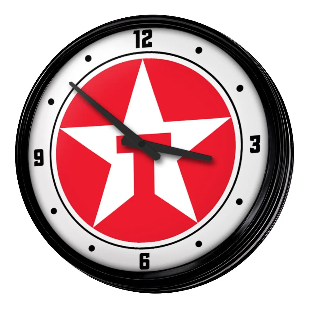 Texaco: Retro Lighted Wall Clock