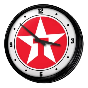 Texaco: Retro Lighted Wall Clock