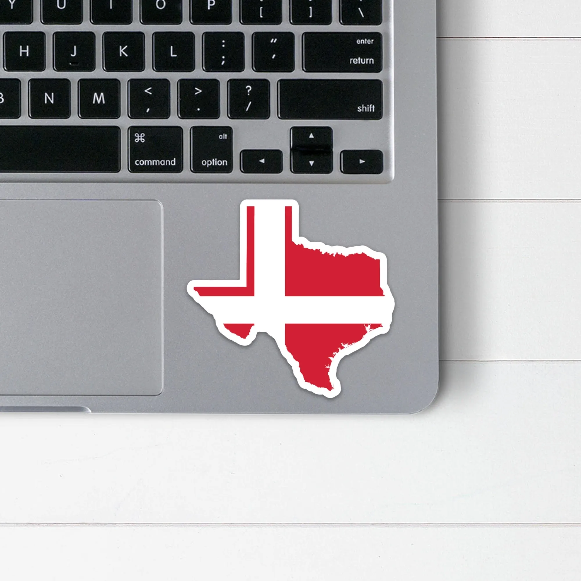 Texas Danish Flag Sticker