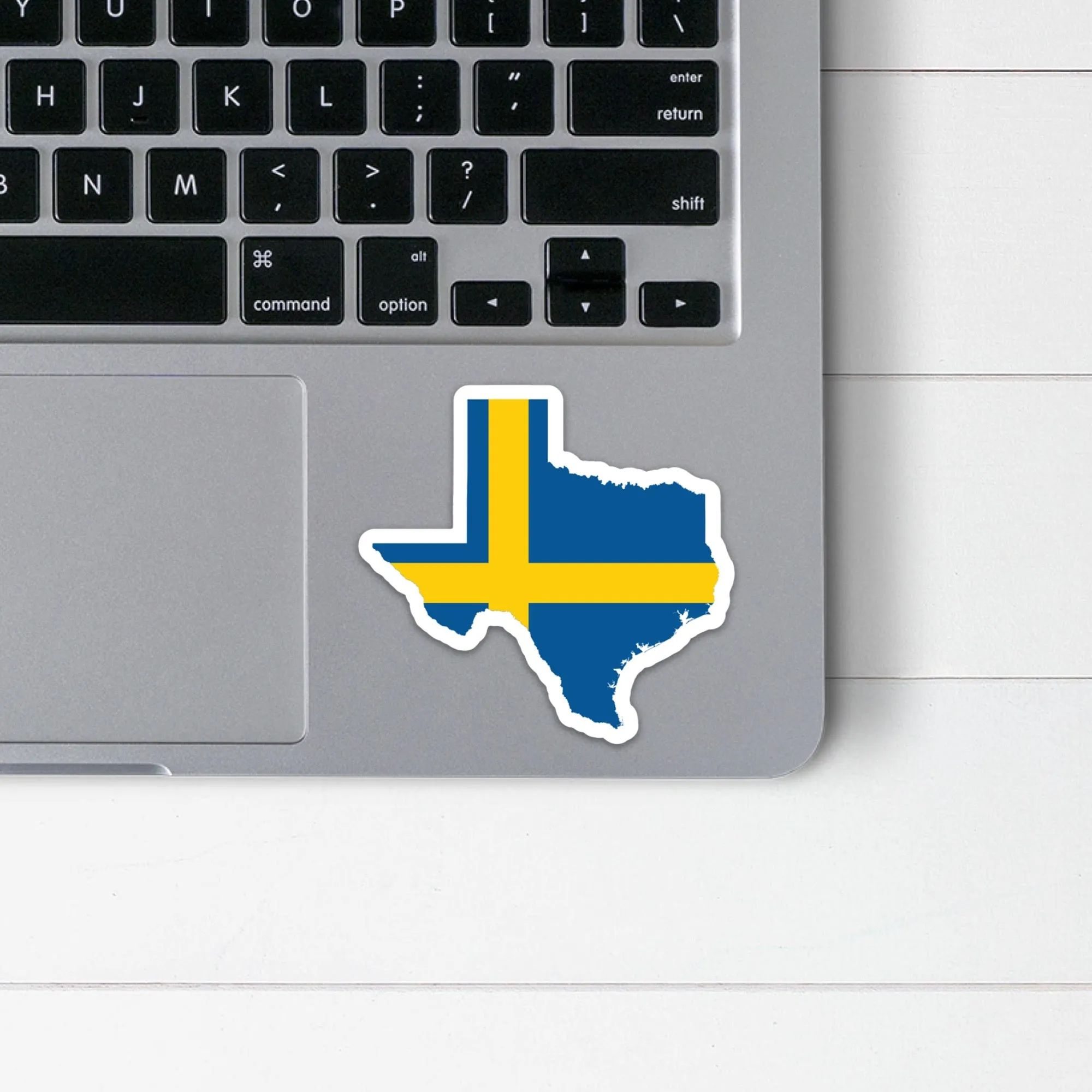 Texas Swedish Flag Sticker