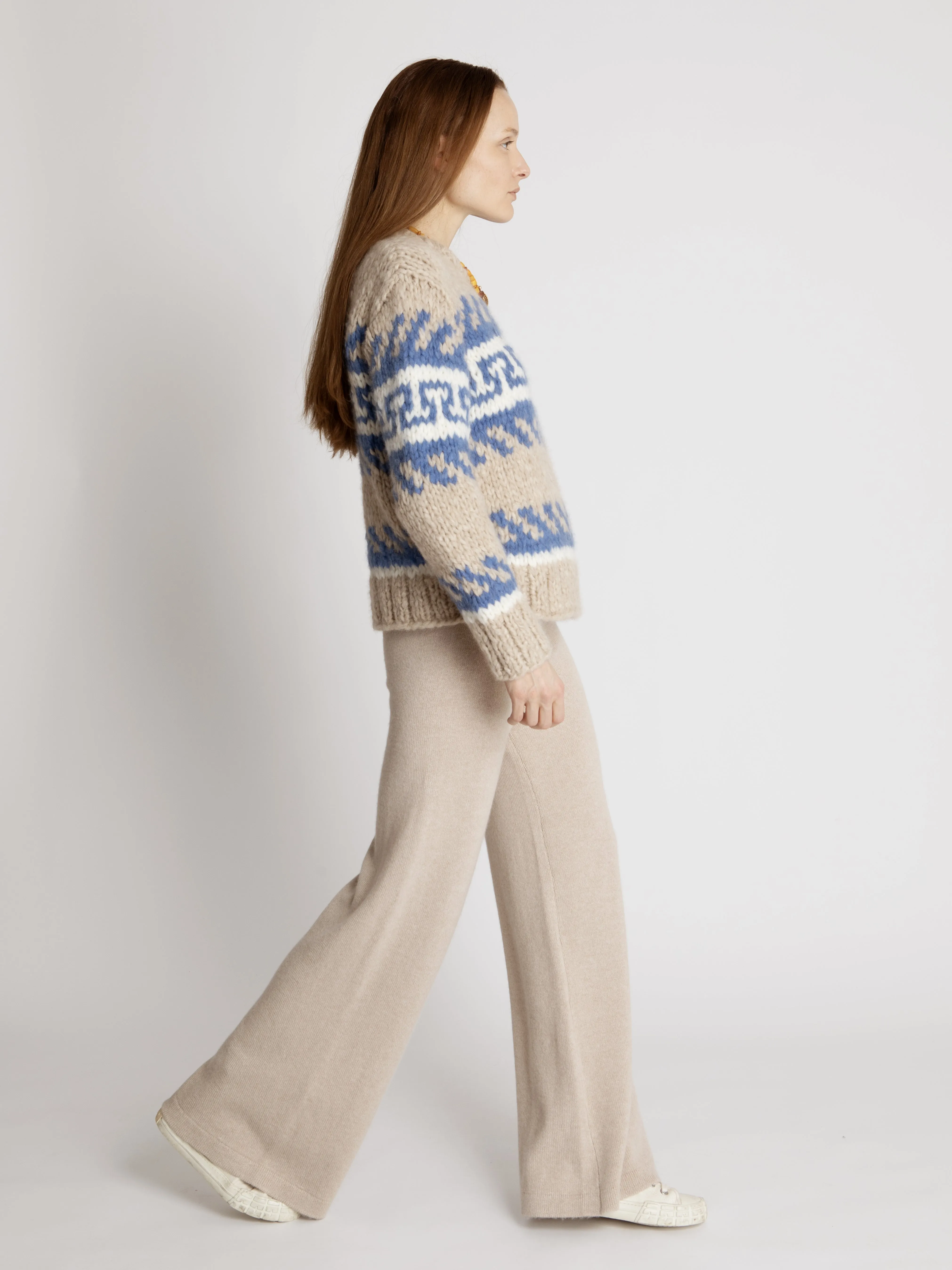 The Greek Key Jooshi Sweater in Cashmere