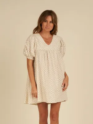 The Jolene Dress by Rylee   Cru - Dove Check