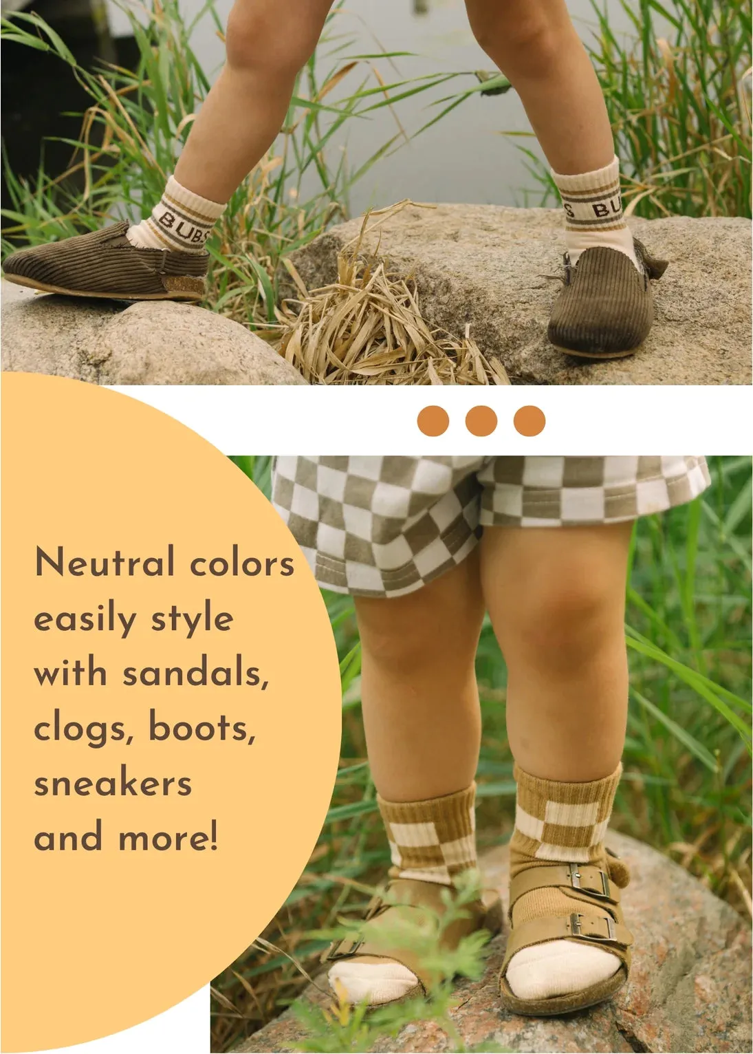 The Retro BUBS   CHECKER Socks (Pack of 2) - KIDS
