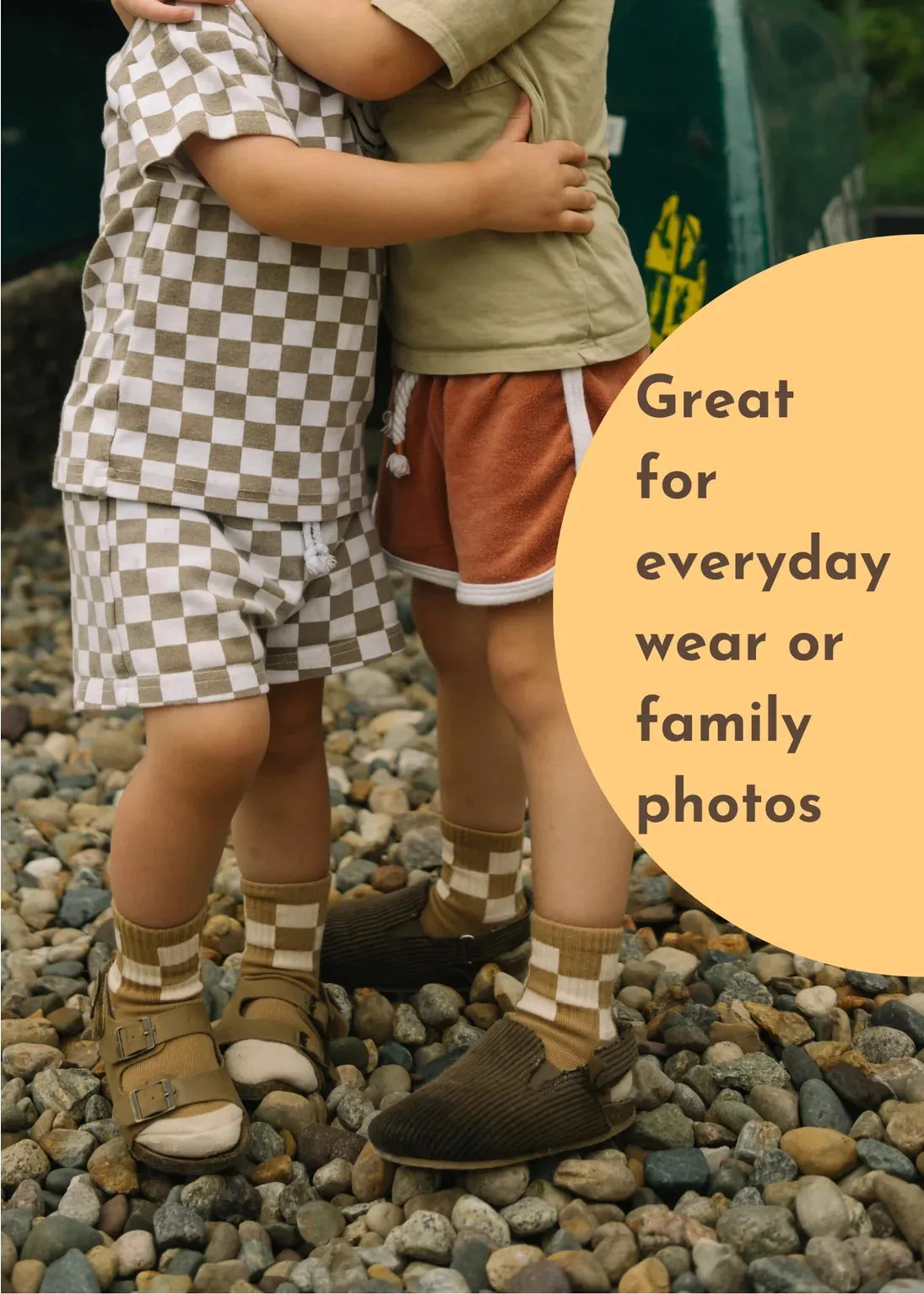 The Retro BUBS   CHECKER Socks (Pack of 2) - KIDS