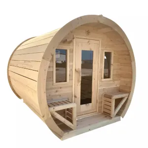 True North Saunas Schooner 8 Person Outdoor Barrel Sauna
