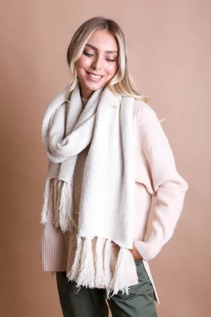Ultra-Soft Boucle Tassel Scarf (4 colors)