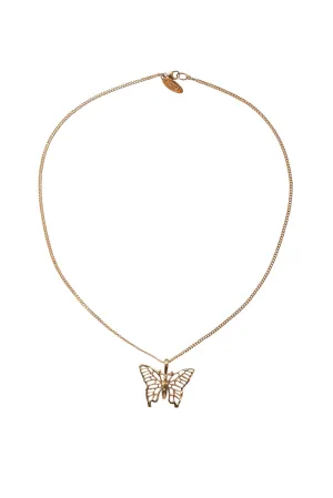 Vintage Butterfly Necklace in Gold or Silver