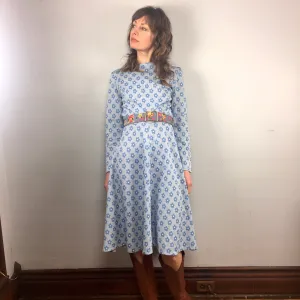 Vintage Handmade 60s Mod Floral Print dress