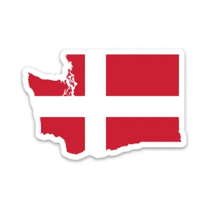 Washington Danish Flag Sticker