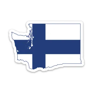 Washington Finnish Flag Sticker