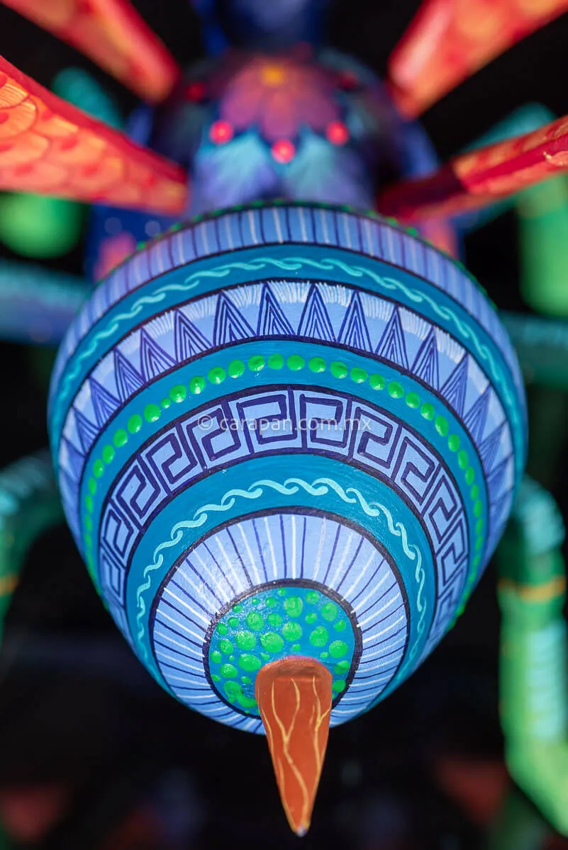 Wasp Sculpture Mexican Wood Carving Alebrije