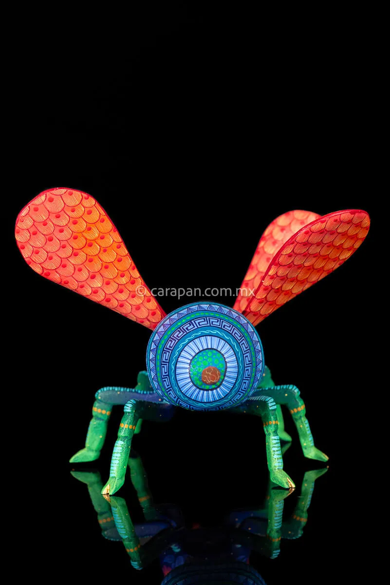 Wasp Sculpture Mexican Wood Carving Alebrije